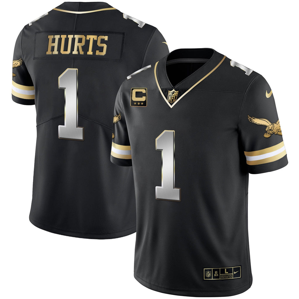 Men's Eagles Gold & Kelly Vapor Throwback Jersey - All Stitched
