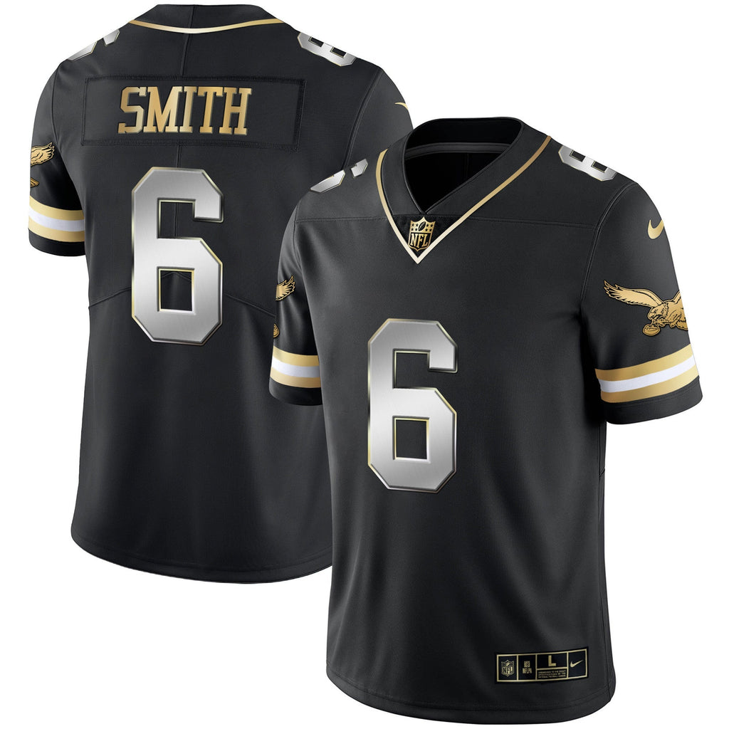 Men's Eagles Gold & Kelly Vapor Throwback Jersey - All Stitched
