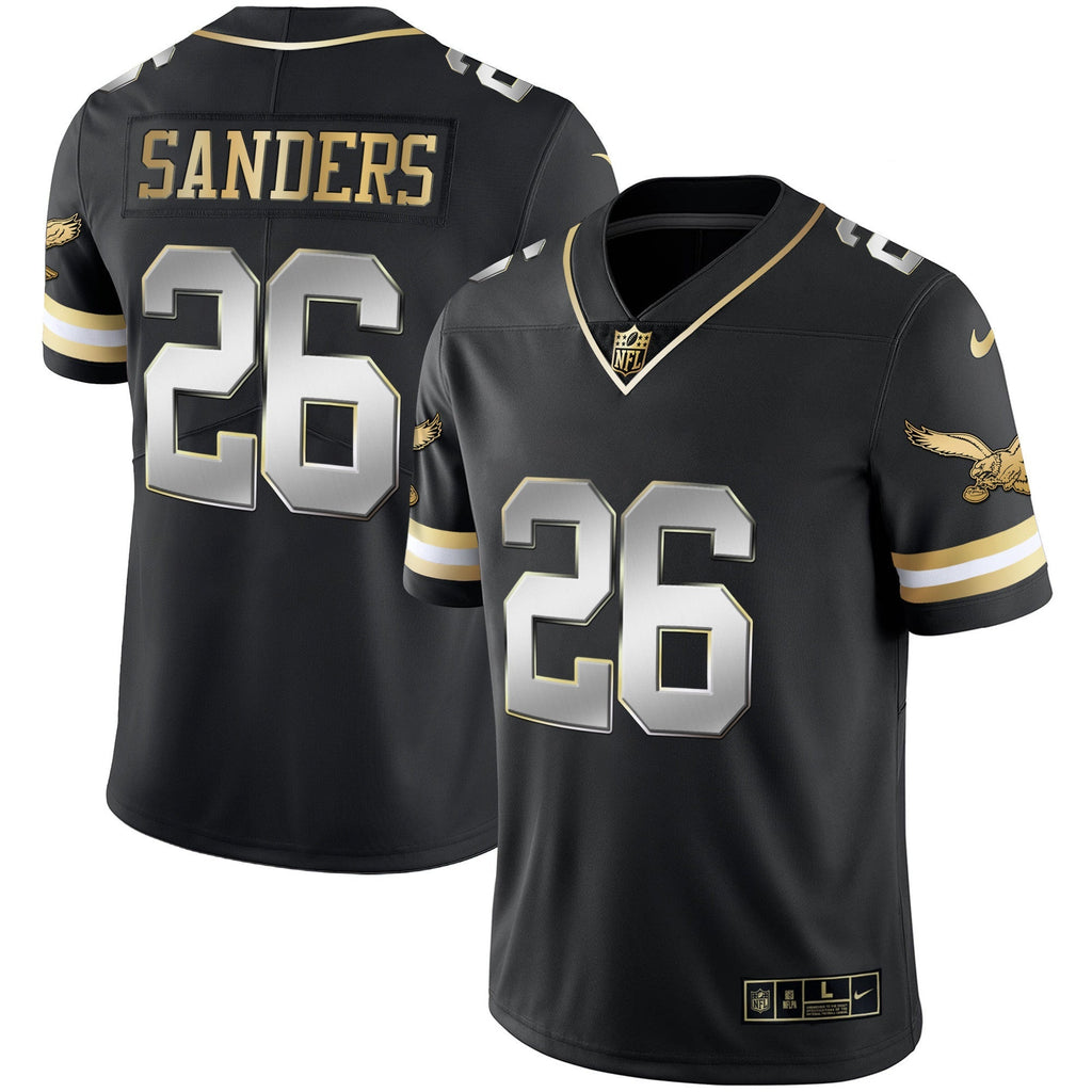 Men's Eagles Gold & Kelly Vapor Throwback Jersey - All Stitched