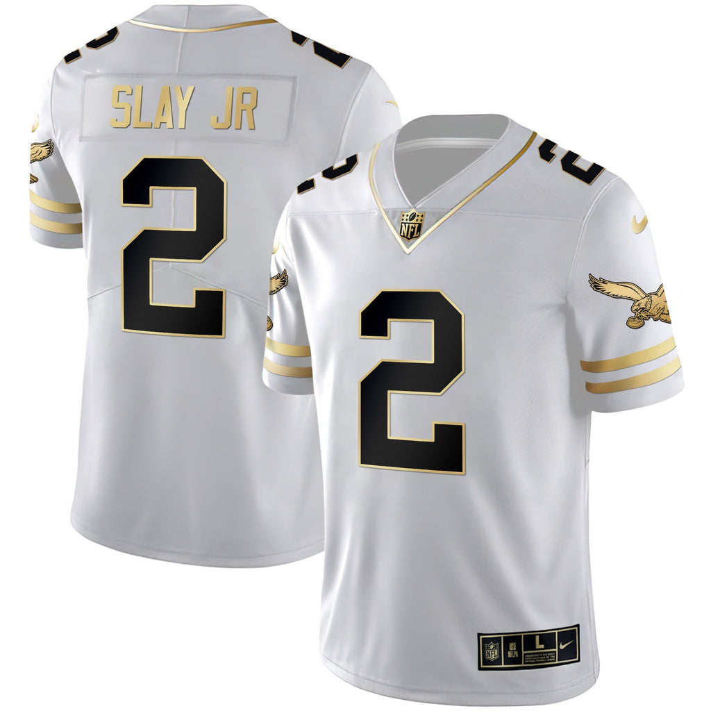 Men's Eagles Gold & Kelly Vapor Throwback Jersey - All Stitched