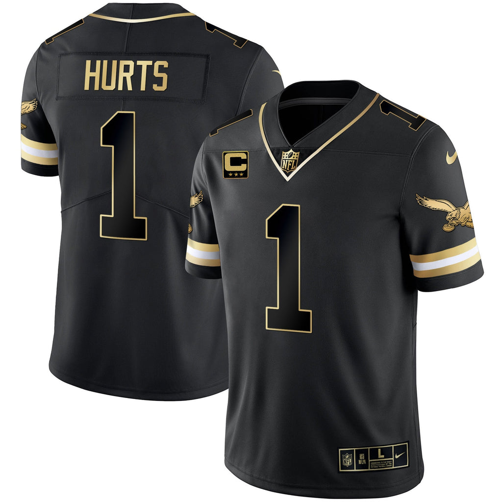 Men's Eagles Gold & Kelly Vapor Throwback Jersey - All Stitched