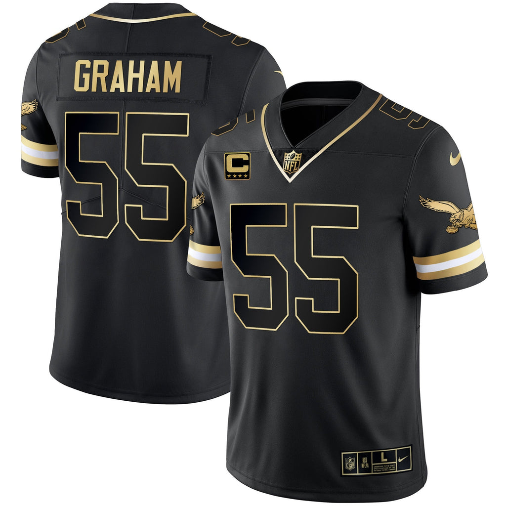 Men's Eagles Gold & Kelly Vapor Throwback Jersey - All Stitched