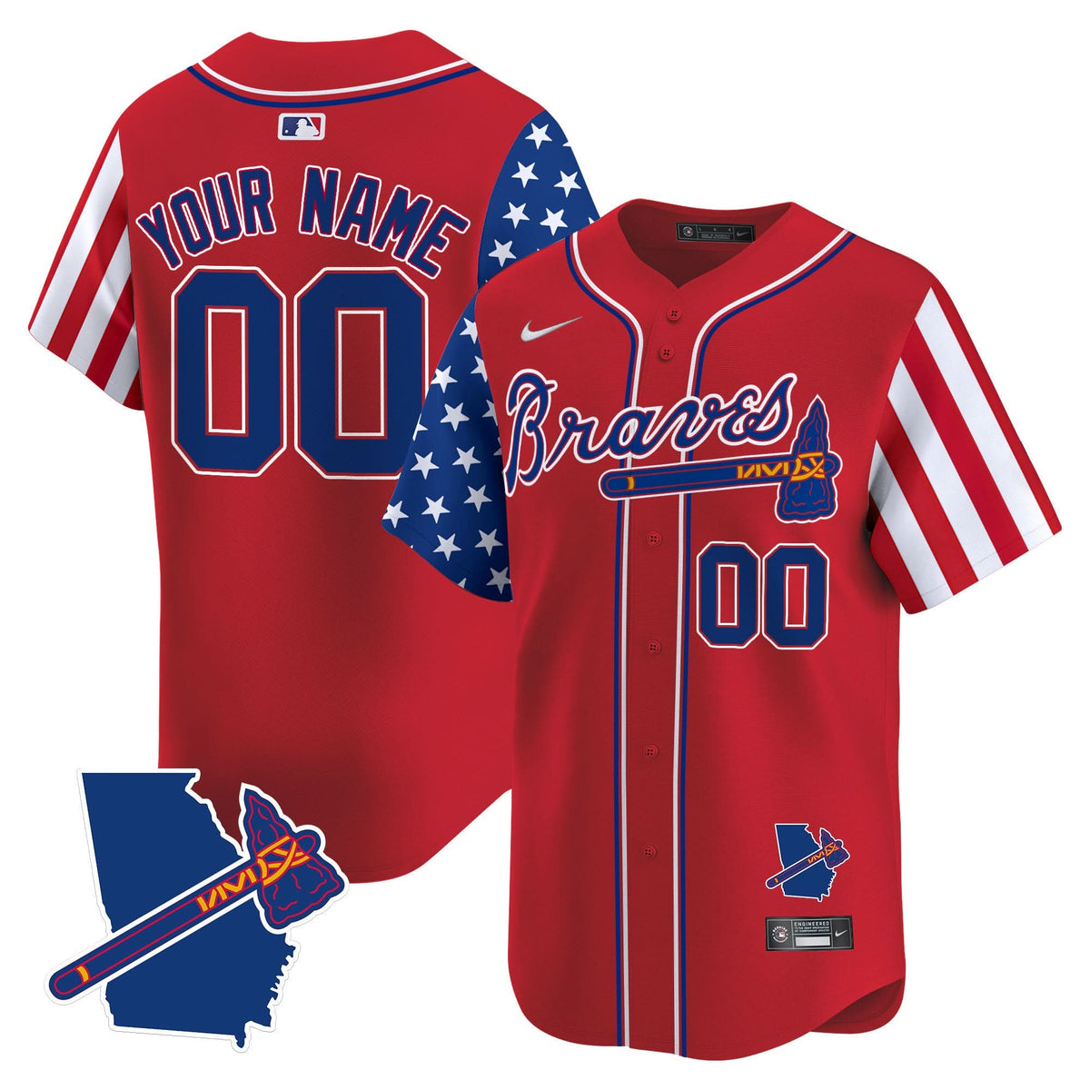 AB 2025 Independence Day Vapor Premier Limited Custom Jersey - Stitched