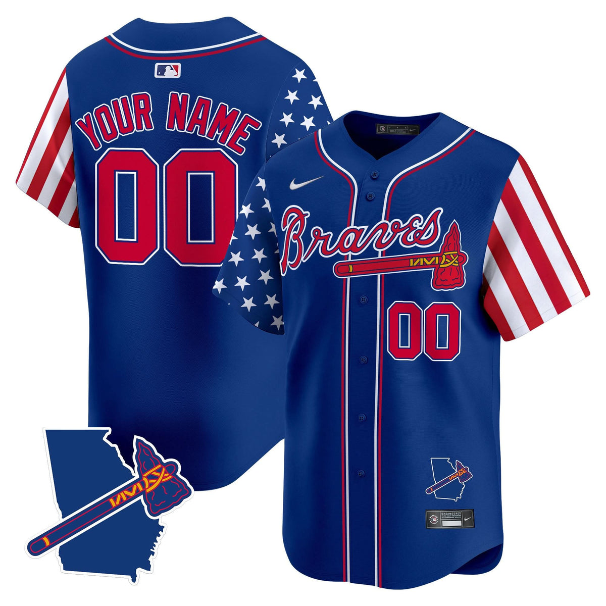 AB 2025 Independence Day Vapor Premier Limited Custom Jersey - Stitched