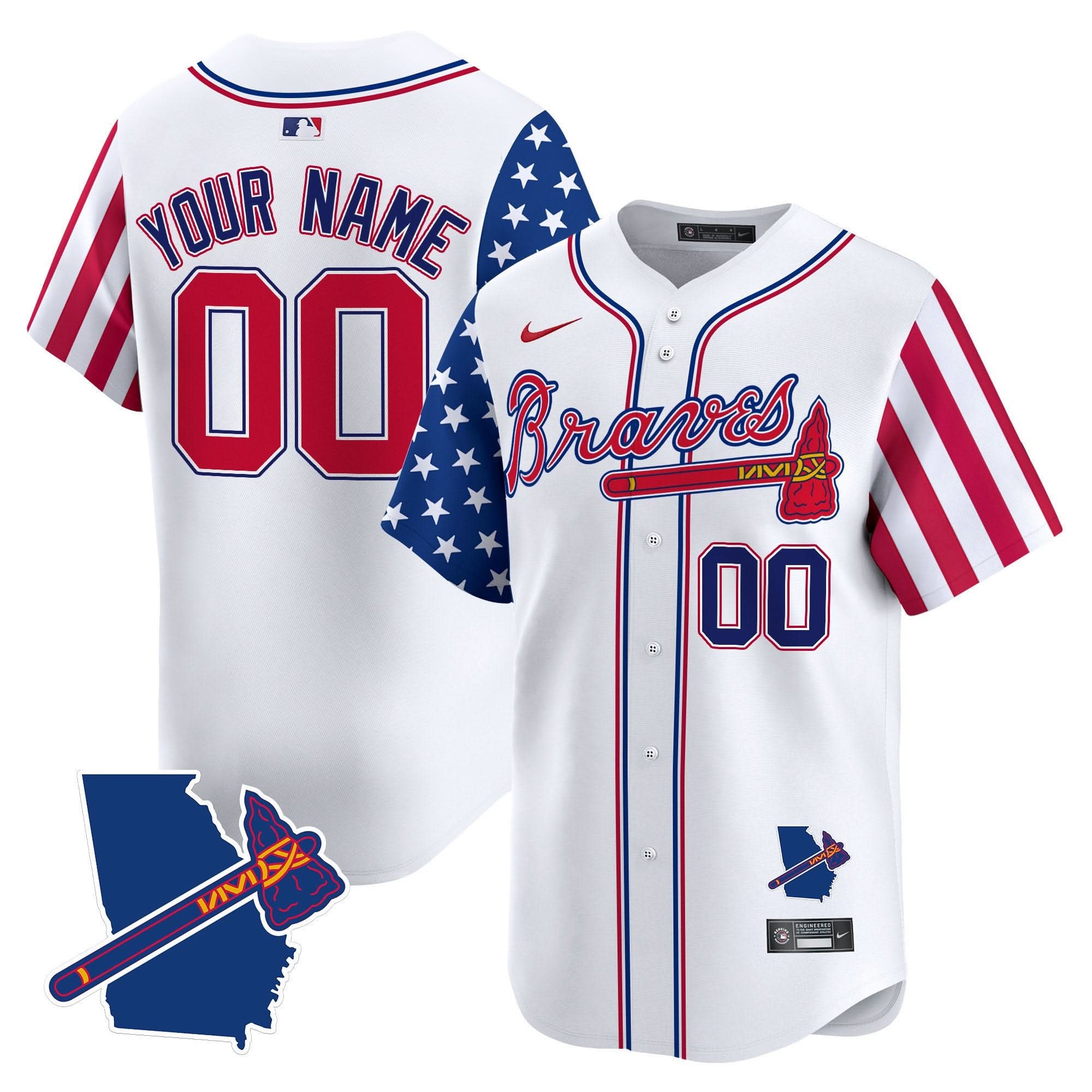 AB 2025 Independence Day Vapor Premier Limited Custom Jersey - Stitched