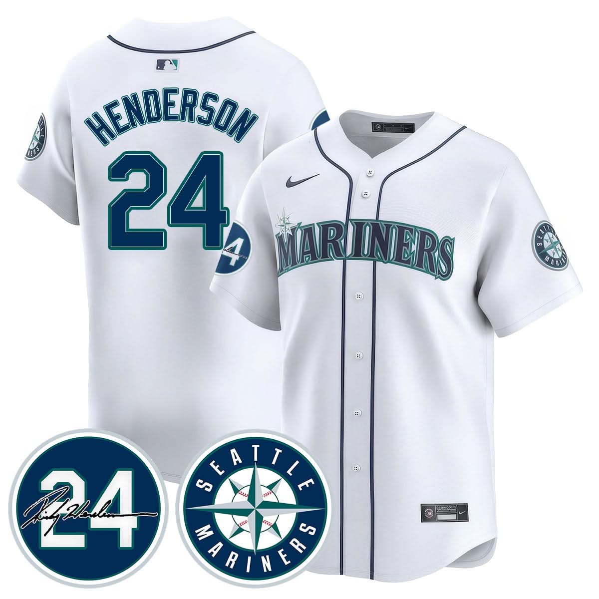 A's - Mariners Ricky Henderson Memorial Jersey