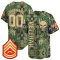 CUSTOM CAMO CREAM VETERAN BASEBALL JERSEY - EMBROIDERED